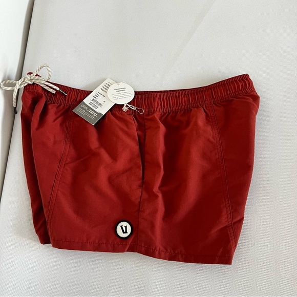 Vuori Sunwashed Short Sienna Size Large Elastic Waist Burnt Orange Performance - Picture 13 of 15